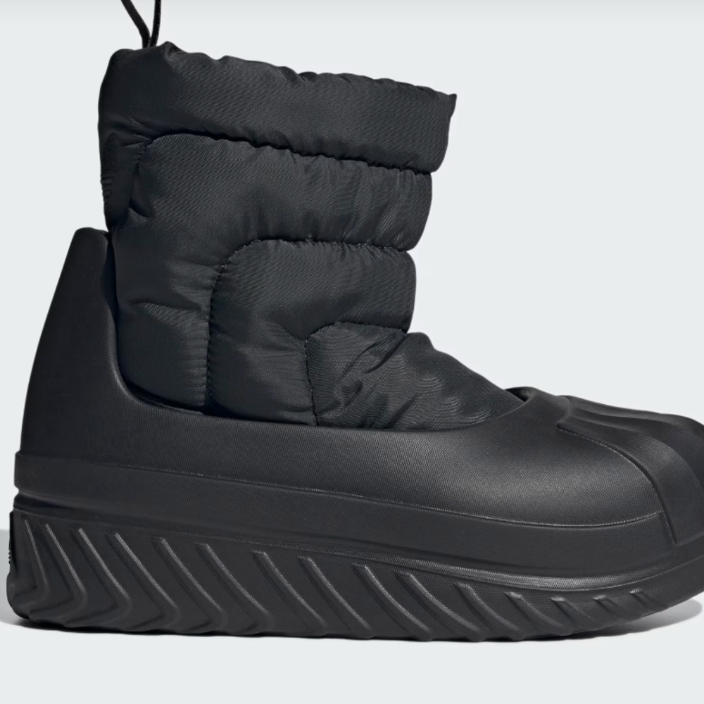 ADIDAS Black Quilted Winter Boots